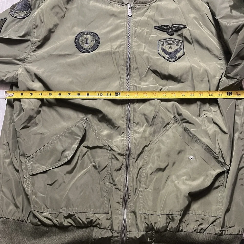 CSG Champs USA Green Flight Windbreaker Jacket Men's Size 3XL Patches - Picture 7 of 12